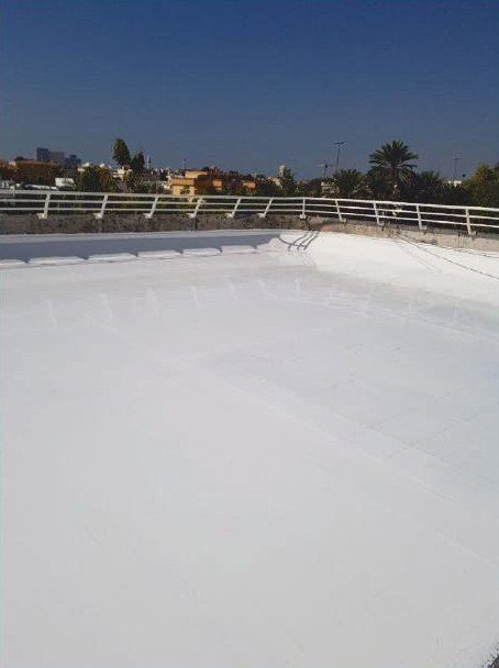 Villa waterproofing work in progress